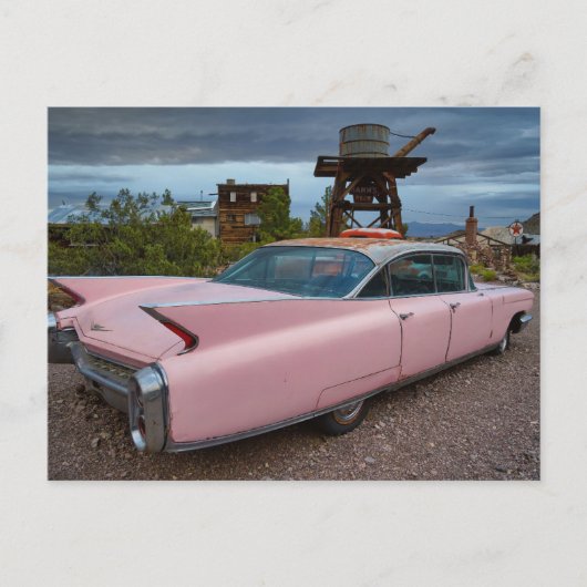 PINK CADDY CAR-Briefkaarten Briefkaart (Voorkant)