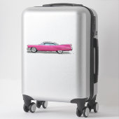 PINK CADDY CAR DIE CUT STIJL GROTE STICKER (Koffer)