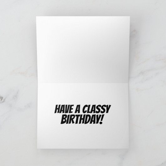 PINK CADDY CLASSIC CAR BIRTHDADCARD KAART (Binnen)