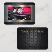 Pink Cadillac Chrome Grill Visitekaartje (Voorkant / Achterkant)