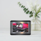 Pink Cadillac Chrome Grill Visitekaartje (Staand voorkant)