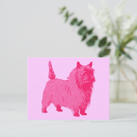 Pink Cairn Terrier Briefkaart (Staand voorkant)