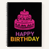 Pink Cake Birthday Notebook Notitieboek (Voorkant)