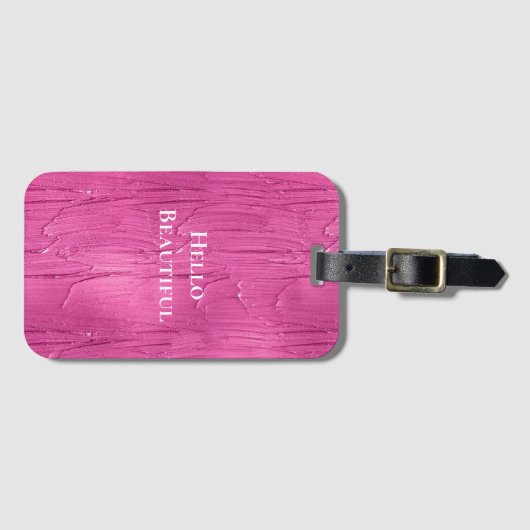 Pink Cake Frosting Bagagelabel (Voorkant (horizontaal))