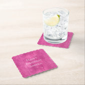 Pink Cake Frosting gepersonaliseerd Kartonnen Onderzetters (Insitu)