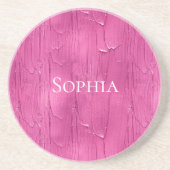 Pink Cake Frosting gepersonaliseerd Zandsteen Onderzetter (Voorkant)