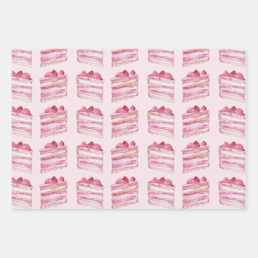 Pink Cake Lemons Lanterns Bridal Shower Inpakpapier Vel (Voorkant)