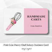 Pink Cake Pastry Chef Bakery Visitekaartje