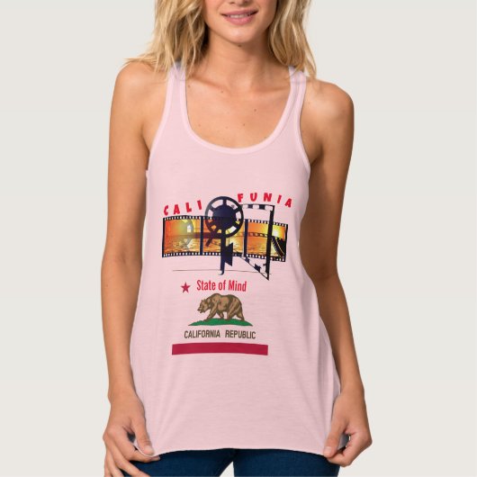 Pink California Fun Tanktop (Voorkant)