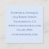 Pink Calla Lily Flower Waterverf Vierkante Visitekaartje (Achterkant)