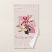 Pink Camellia Bloom Bad Handdoek (Handdoek)