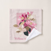 Pink Camellia Bloom Bad Handdoek (Wasdoekje)