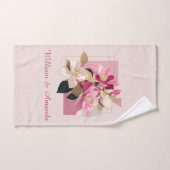 Pink Camellia Bloom Bad Handdoek (Handdoek)