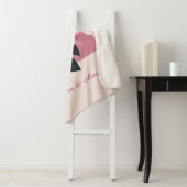 Pink Camellia Bloom Sherpa Deken (In situ)