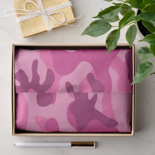 Pink Camo Adventure Strength Her Fun Tissuepapier (Geschenk)