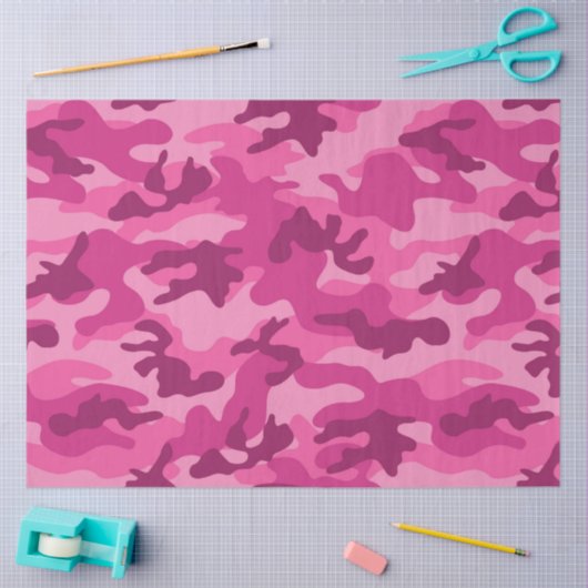 Pink Camo Adventure Strength Her Fun Tissuepapier (Craft)