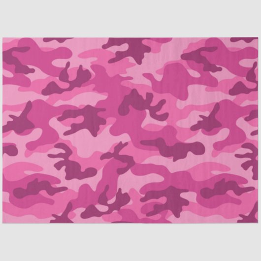 Pink Camo Adventure Strength Her Fun Tissuepapier (Voorkant)
