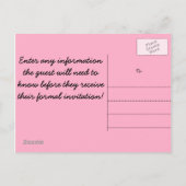 Pink Camo Bewaar de datum Aankondigingskaart (Achterkant)