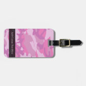 Pink Camo Camoflauge Bagagelabel (Voorkant horizontaal)