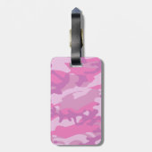 Pink Camo Camoflauge Bagagelabel (Achterkant verticaal)