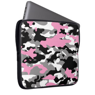 PINK CAMO - Electronics Bag Laptop Sleeve