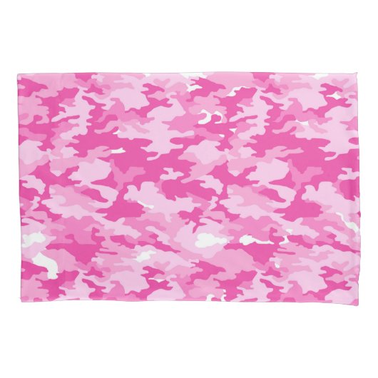 Pink Camo Pattern – Breast Cancer Awareness Kussensloop (Voorkant)