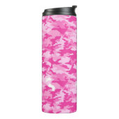 Pink Camo Pattern – Breast Cancer Awareness Thermosbeker (Gedraaid links)