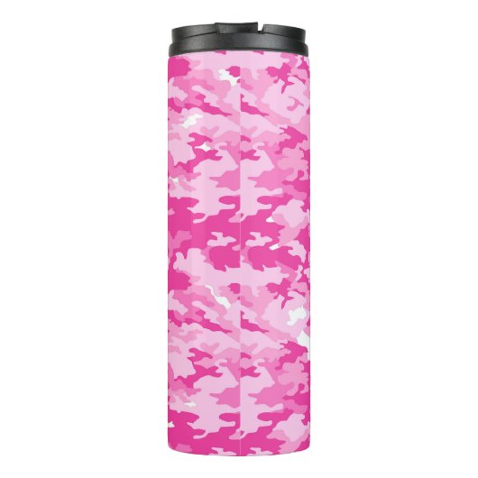 Pink Camo Pattern – Breast Cancer Awareness Thermosbeker (Achterkant)