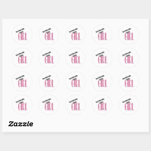 PINK CAMO RONDE STICKER (Vel)