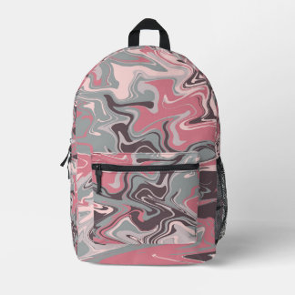 Pink Camo Swirl Art  Bedrukte Rugzak