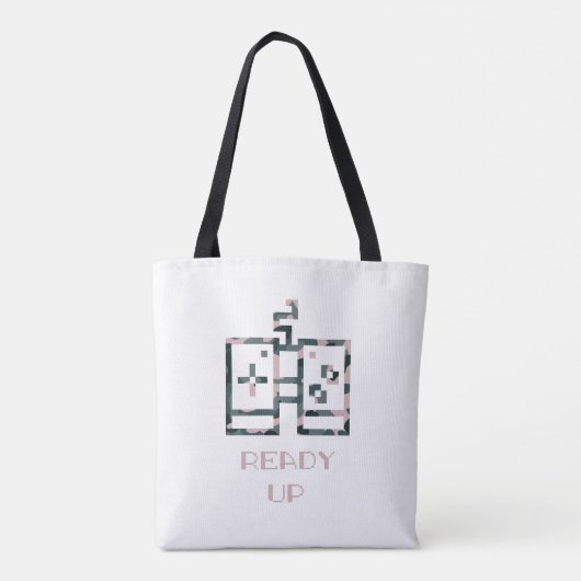 Pink Camouflage Game Controller Ready Up Gamer Tote Bag (Achterkant)