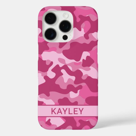Pink Camouflage Personalized Case-Mate iPhone Case (Achterkant)