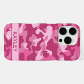 Pink Camouflage Personalized Case-Mate iPhone Case (Achterkant (horizontaal))