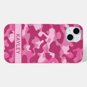 Pink Camouflage Personalized Case-Mate iPhone Case (Achterkant (horizontaal))
