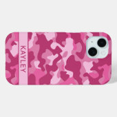 Pink Camouflage Personalized Case-Mate iPhone Case (Achterkant (horizontaal))
