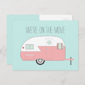 Pink Camper Aankondigingskaart (Voorkant / Achterkant)