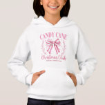 Pink Candy Cane Christmas Club Girl's<br><div class="desc">Een schattige meisje kerstvakantie hoodie met een snoep riet kerstclub thema. Geef het aan haar voor de feestdagen!</div>