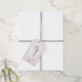 Pink Candy Cane Christmas Gift Label Cadeaulabel (Met Touw)