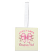 Pink Candy Cane Kerstclub kerstseizoen Decoratie (Voorkant)