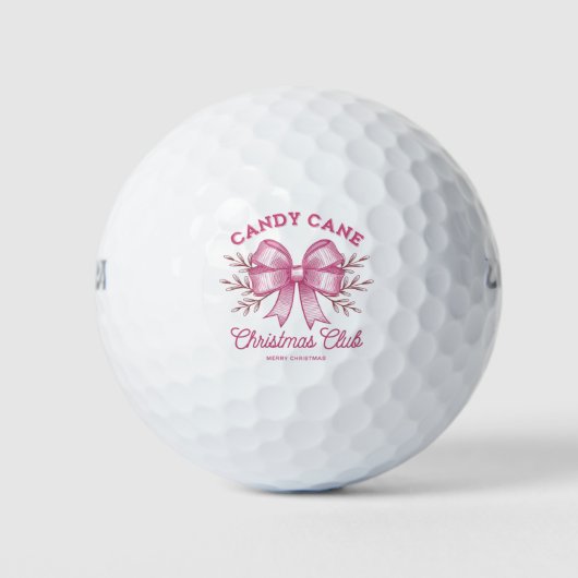 Pink Candy Cane Kerstclub kerstseizoen Golfballen (Voorkant)