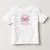 Pink Candy Cane Kerstclub kerstseizoen Kinder Shirts (Voorkant)
