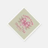 Pink Candy Cane Kerstclub kerstseizoen Servet (Hoek)