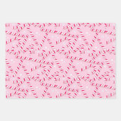 Pink Candy Cane Kerstmis Inpakpapier Vel (Voorkant 2)