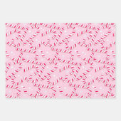 Pink Candy Cane Kerstmis Inpakpapier Vel (Voorkant)