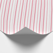 Pink Candy Cane Stripes - Small Stripes Cadeaupapier (Hoek)
