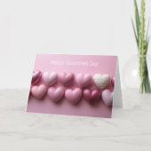 Pink Candy Hearts Valentine`s Day Card Kaart (Voorkant)
