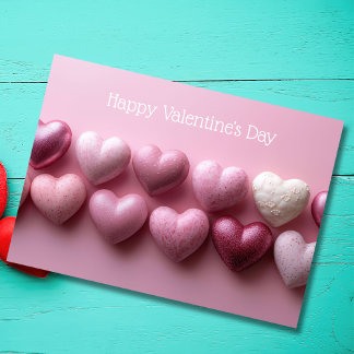 Pink Candy Hearts Valentine`s Day Card  Kaart