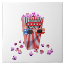 Pink Candy Popcorn and 3D Movie glad