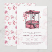 Pink Candyland Arcade Vrijgezellenfeest Kaart (Voorkant / Achterkant)