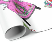 Pink Car with Christmas Gifts Cadeaupapier (Rol Hoek)